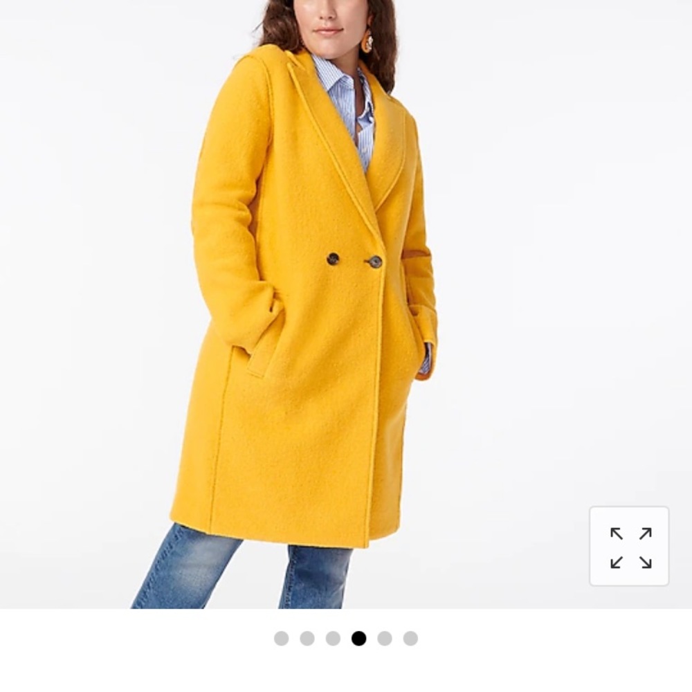 J.Crew Daphne Wool Topcoat Deep Saffron Outerwear